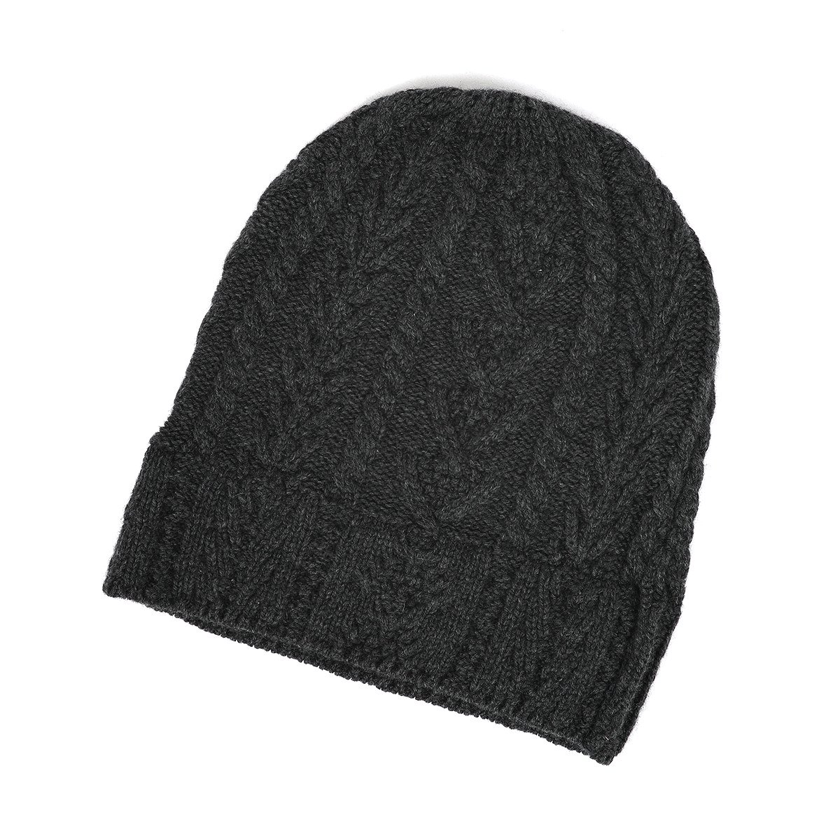 general design made/PURE CASHMERE CABLE KNITCAP