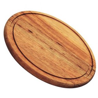 木製 ラウンド カッティングボード 直径23cm BARBECUE