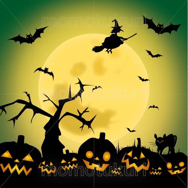 99円から390円素材sozai ハロウィン背景イラスト かぼちゃ 館 こうもり 満月 枯れ木 緑 2 99円から390円素材sozai ハロウィン背景イラスト かぼちゃ 館 こうもり 満月 枯れ木 緑 2
