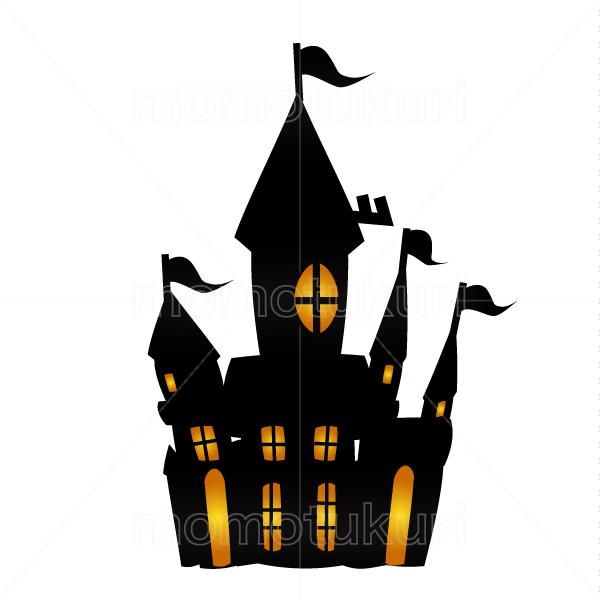 99円から390円素材sozai ハロウィン 館 洋館 お城 お化け屋敷 のイラスト 3