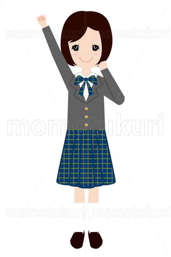 99円から390円素材sozai 制服を着た女の子 がんばろう オー 拳を上げるイラスト 3 99円から390円素材sozai 制服を着た女の子 がんばろう オー 拳を上げるイラスト 3