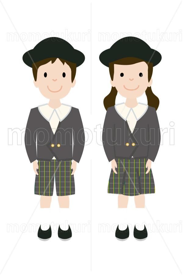 99円から390円素材sozai 制服を着た幼稚園の男の子と女の子 2 99円から390円素材sozai 制服を着た幼稚園の男の子と女の子 2