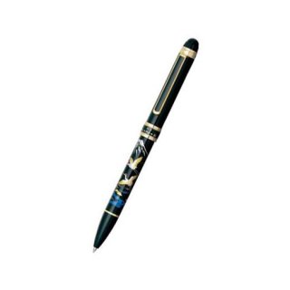 プラチナ万年筆　複合筆記具（ボールペン黒・赤・シャープ０．５ｍｍ）ダブルアクション　Ｒ３　近代蒔絵　ツル　ＭＷＢ−５０００ＲＭ