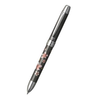 プラチナ万年筆　複合筆記具（ボールペン黒・赤・シャープ０．５ｍｍ）ダブルアクション　Ｒ３　ＳＡＲＡＢＯ（サラボ）　近代蒔絵　サクラ　ＭＷＢ−３０００ＧＭ
