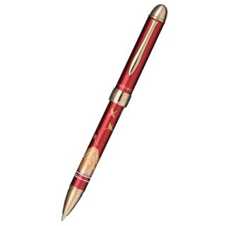 セーラー万年筆　複合筆記具（ボールペン黒・赤・シャープ０．５ｍｍ）優美蒔絵　富士　レッド　１６−０３５２−２３０