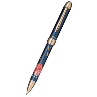セーラー万年筆　複合筆記具（ボールペン黒・赤・シャープ０．５ｍｍ）優美蒔絵　富士　ブルー　１６−０３５２−２４０