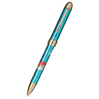 セーラー万年筆　複合筆記具（ボールペン黒・赤・シャープ０．５ｍｍ）優美蒔絵　金魚　メタルブルー　１６−０３５３−２４４