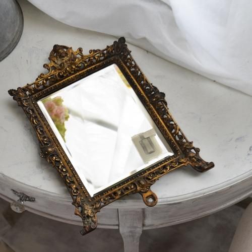 イギリス アンティーク ペイント ウォールミラー 壁掛け鏡