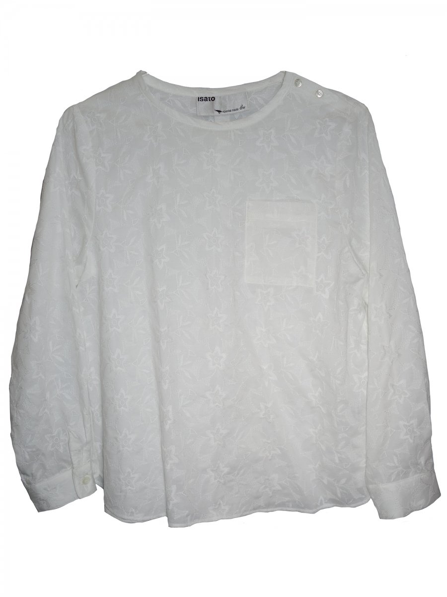 【ISATO DESIGN WORKS】Cotton lace pullover (Off White)