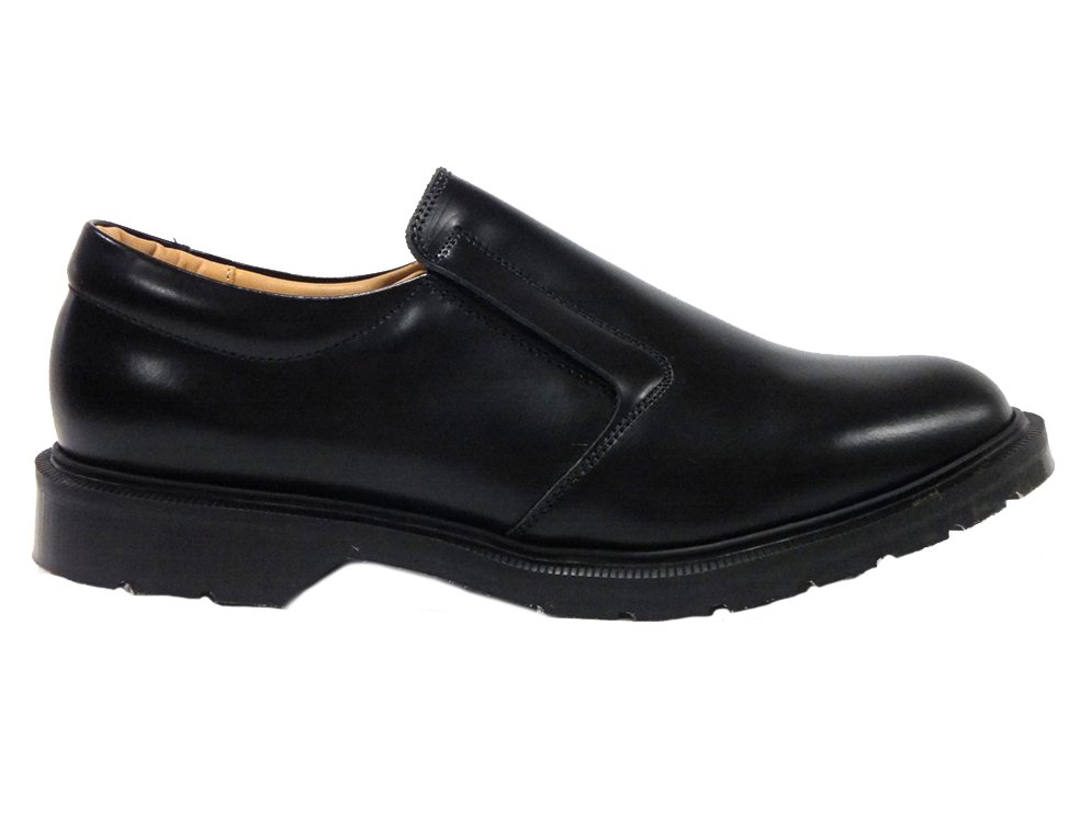 SOLOVAIR ; HI-SHINE SLIP-ON   (BLACK)