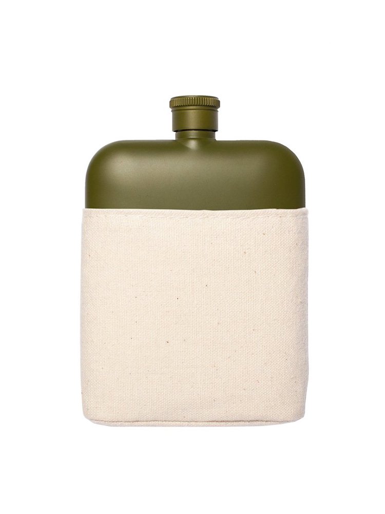 IZOLAArmy 6oz Flask with Canvas Carrier