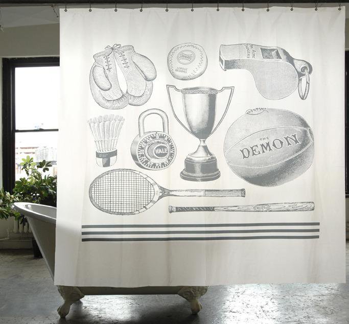 【IZOLA】Sport Canvas Shower Curtain