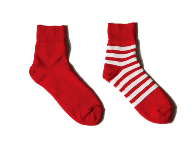 decka quality socks】Men's / Reversible short socks ( plain