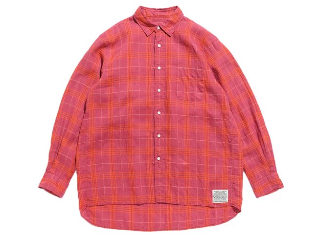 【SUNNY ELEMENT】 Sleeping Shirt -purple red check-