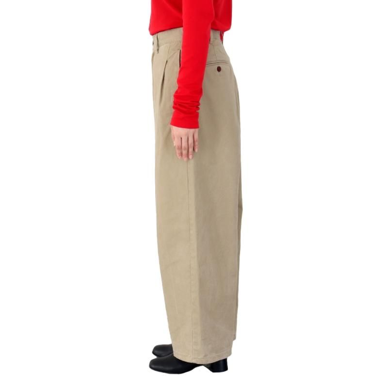 今期Le Melange ロゴ入りチノパンマレットメット