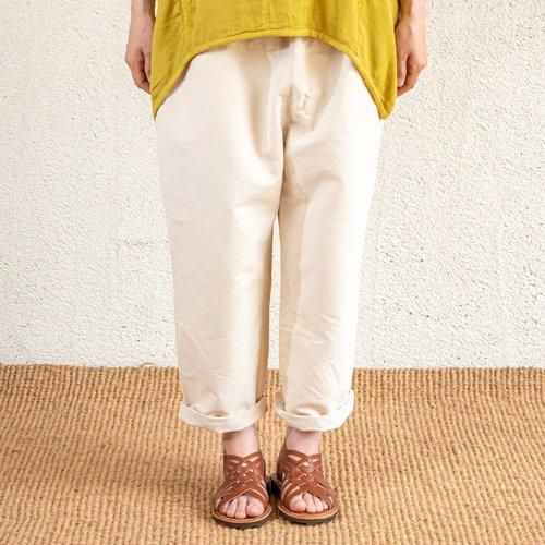 ヨークテーパードパンツ フェアトレード シサム工房