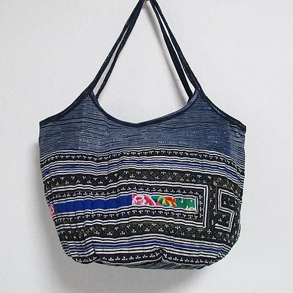 モン族 手刺繍グラニーバッグ 12B - アジア雑貨店ワルンチャンプール