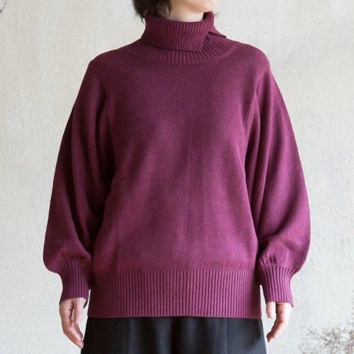 ニット ゆったりそでトップ フェアトレード シサム工房 オーガニックコットン