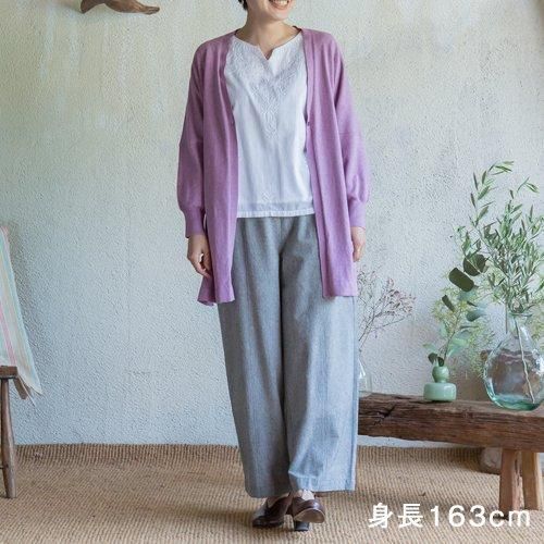 パネルストレートパンツ フェアトレード シサム工房