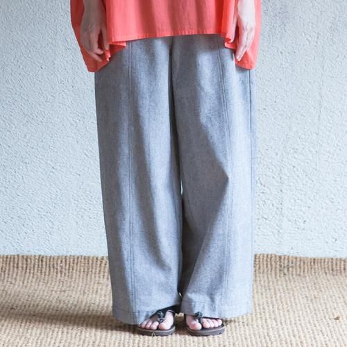 パネルストレートパンツ フェアトレード シサム工房