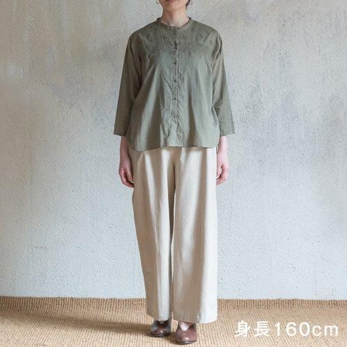 パネルストレートパンツ フェアトレード シサム工房