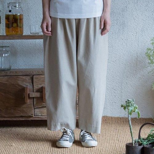 ワイドパンツ プリーツワイドスルワール フェアトレード シサム工房