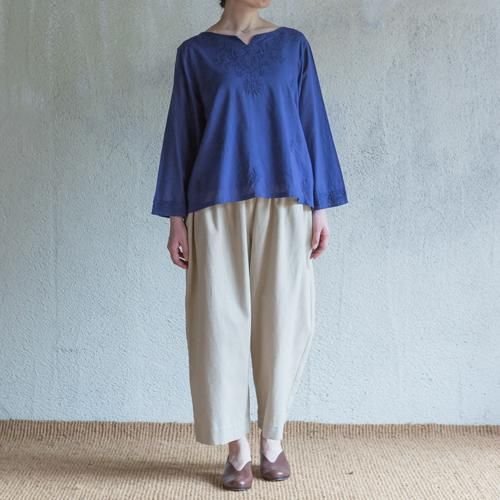 ワイドパンツ ユッタリギャザー フェアトレード シサム工房