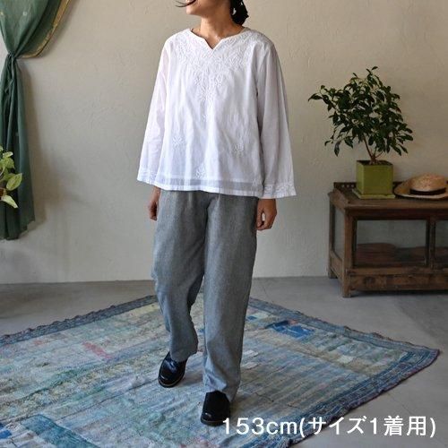 手刺繍 チカン刺繍 ラクノー刺繍 フェアトレード シサム工房 オーガニックコットン