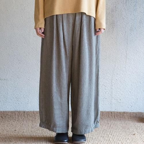 コクーンワイドパンツ チドリゴウシ フェアトレード シサム工房