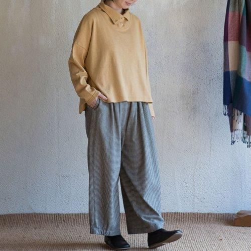 コクーンワイドパンツ チドリゴウシ フェアトレード シサム工房
