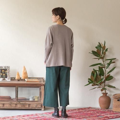 フェアトレード シサム工房 ボタンフレアトップ オーガニックコットン