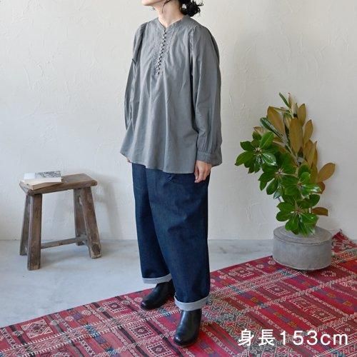 フェアトレード シサム工房 生デニム テーパードパンツ