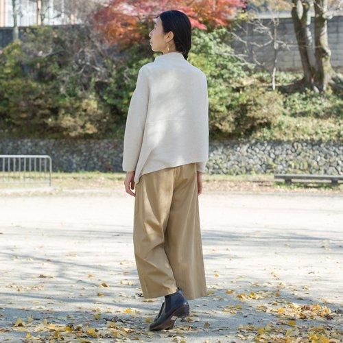 ニット コンパクトファネルネックトップ フェアトレード シサム工房 オーガニックコットン