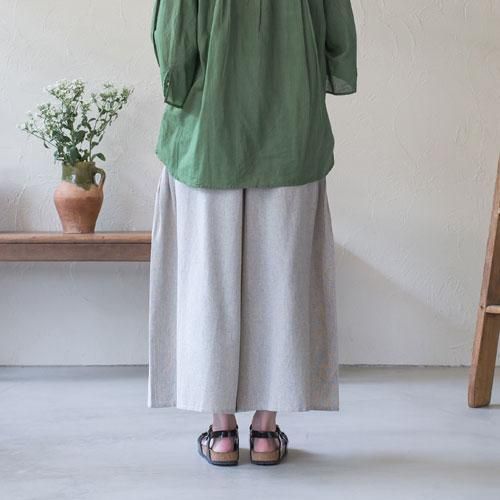 ワイドパンツ プリーツスルワール フェアトレード シサム工房
