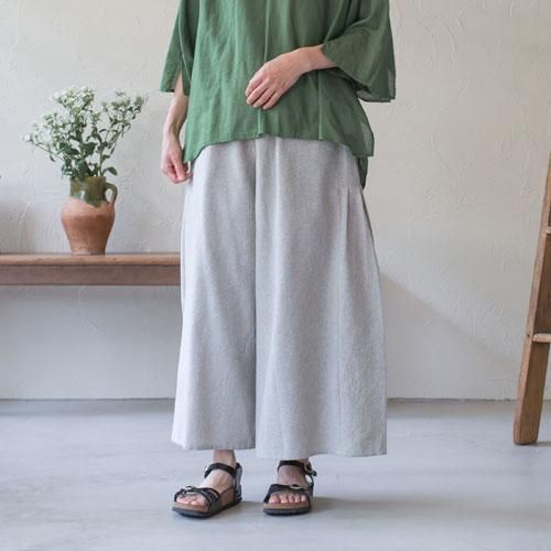 ワイドパンツ プリーツスルワール フェアトレード シサム工房