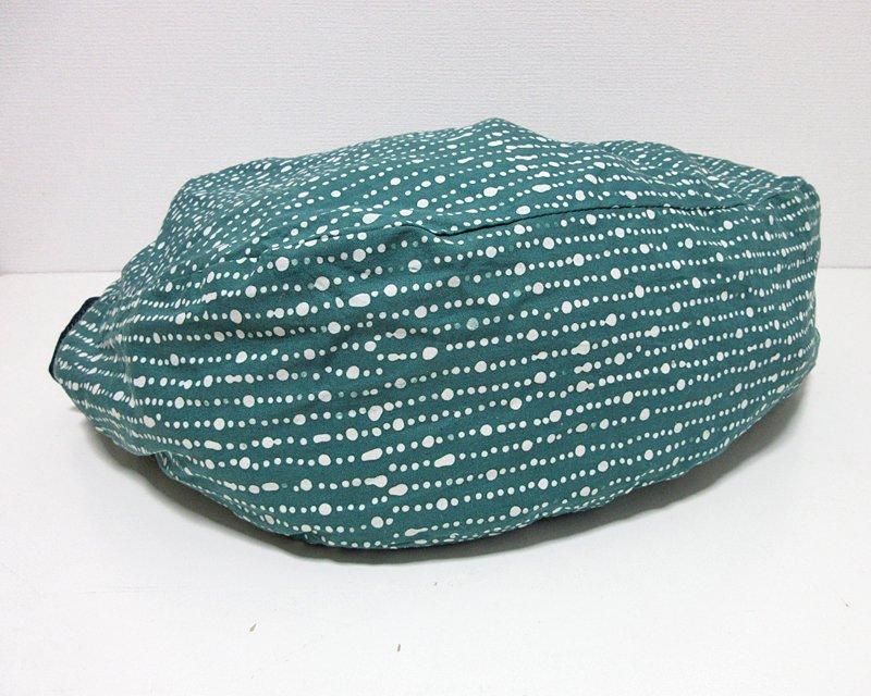 ☆ぷっくりグラニーバッグ・ボタニカル刺繍生地 ブルー 7404