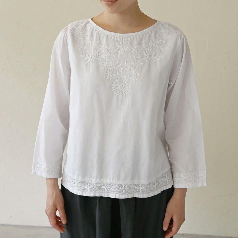 ボートネック クルタ | オーガニックコットン - アジア雑貨店ワルン