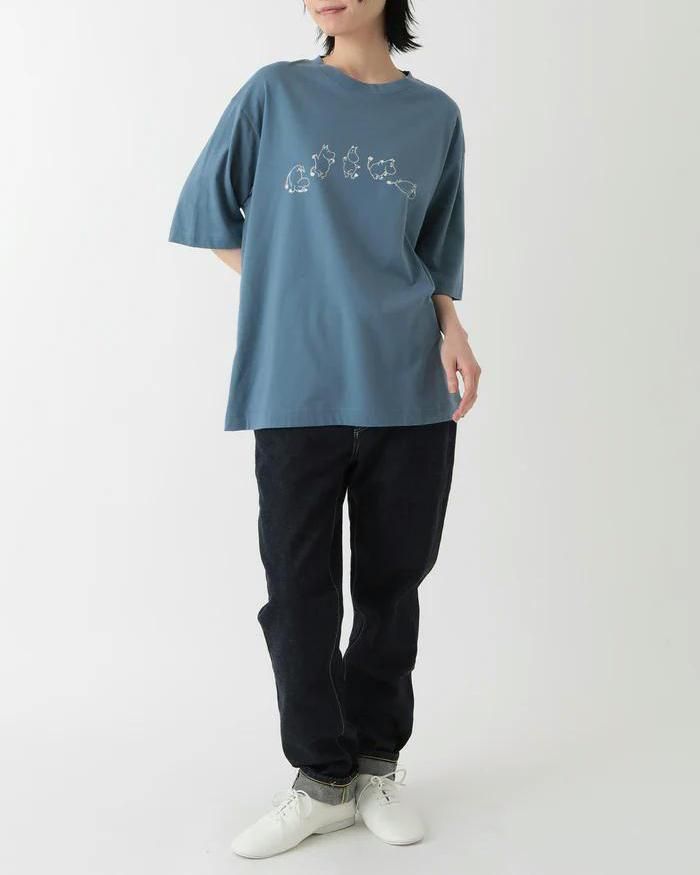 ムーミン オーガニックコットン ユニセックス 裏毛 フーディー ライトグレイ ムーミン  フェアトレード