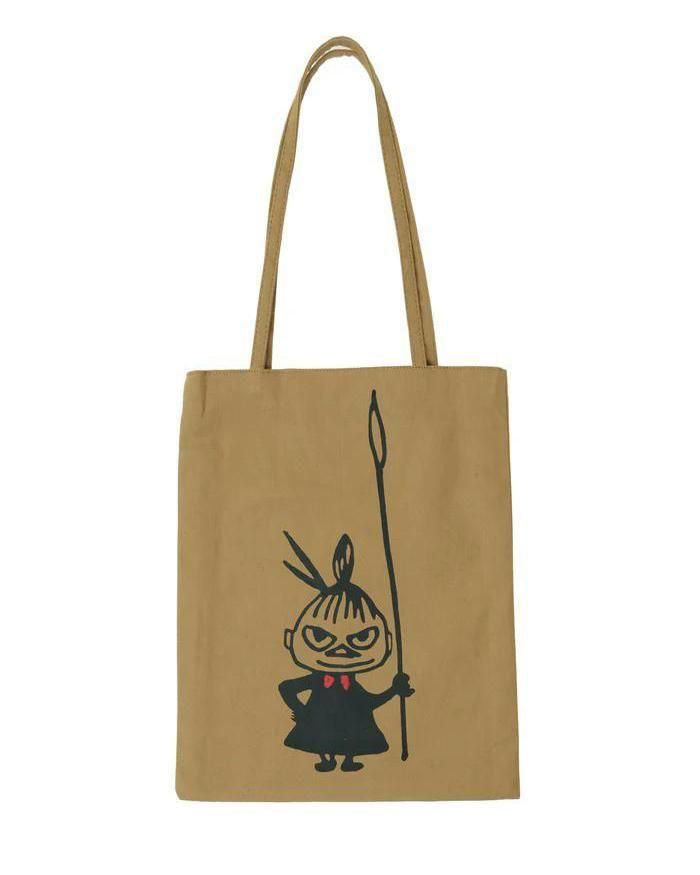 ムーミンシリーズ プリント手刺繍トートバッグ 槍を持つリトルミイ ピープルツリー フェアトレード