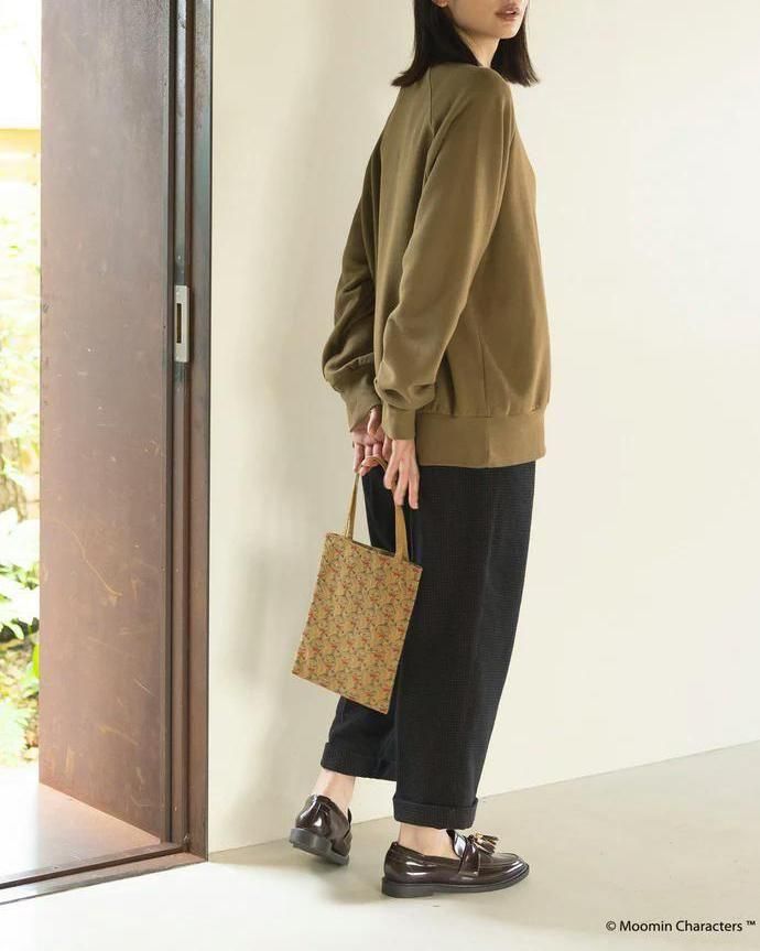 ムーミンシリーズ プリント手刺繍トートバッグ リトルミイがいっぱい ピープルツリー フェアトレード