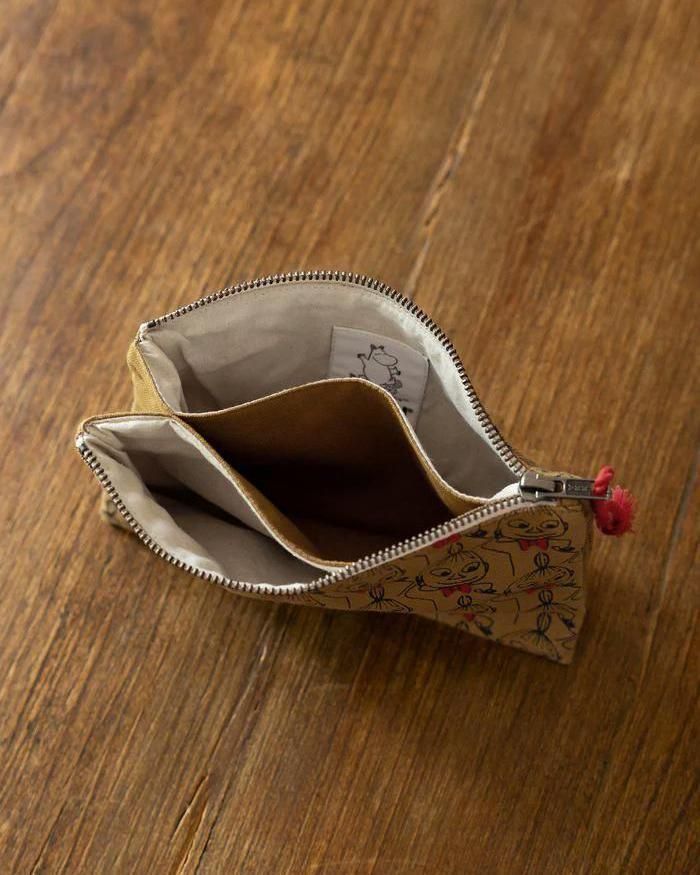 ムーミンシリーズ プリント手刺繍ポーチ リトルミイがいっぱい ピープルツリー フェアトレード