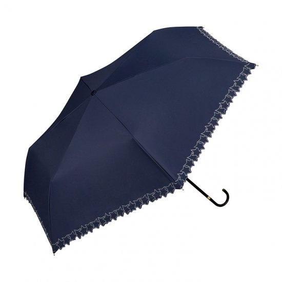 Wpc 日傘 遮光遮熱傘 折りたたみ傘 晴雨兼用傘 遮光フレームスタースカラップ刺繍  mini w.p.c ワールドパーティー