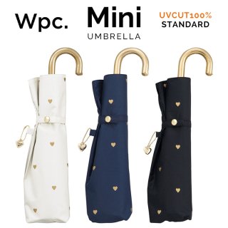 Wpc 日傘 遮光遮熱傘 折りたたみ傘 晴雨兼用傘 遮光ゴールドプチハート  mini w.p.c ワールドパーティー