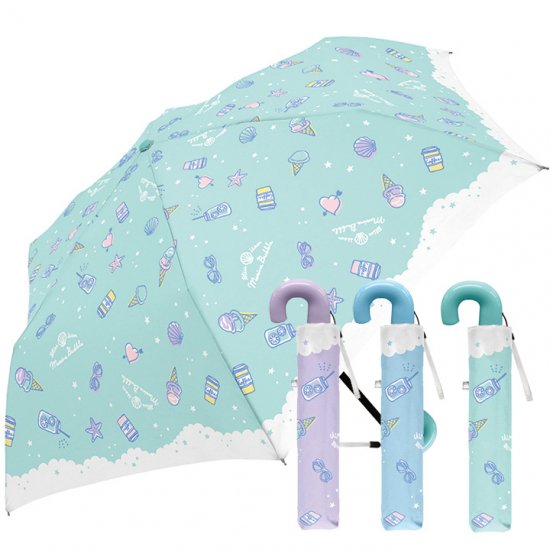 折りたたみ傘 かわいい子供用 女の子 軽量 マリンバブル 子供用記念品 クラックス