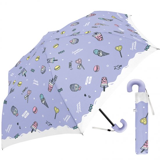 折りたたみ傘 かわいい子供用 女の子 軽量 スイーツパレード 子供用記念品 クラックス