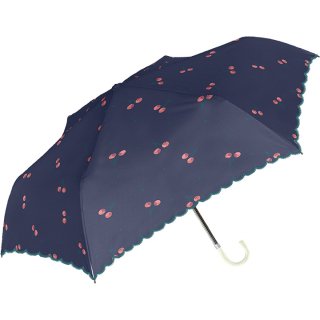 日傘 折りたたみ傘 裏ブラックコーティング チェリー 遮光遮熱傘 晴雨兼用傘
