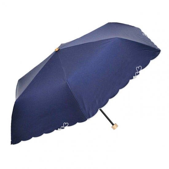 ウォーターフロント Waterfront 折りたたみ傘 軽量 刺繍ハートパラソル 遮光遮熱 晴雨兼用傘