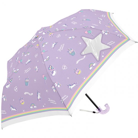 折りたたみ傘 かわいい子供用 女の子 軽量 ファンタスティックユニコーン 子供用記念品 クラックス