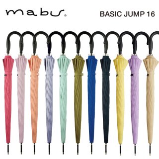 【mabu】長傘 16本骨 ベーシックジャンプ１６ マブ