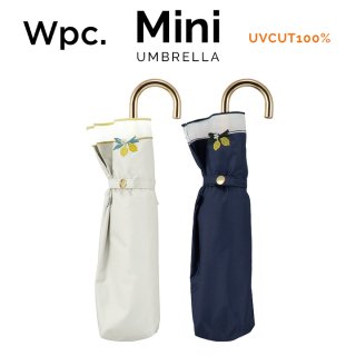 Wpc 日傘 遮光遮熱傘 折りたたみ傘 晴雨兼用傘 遮光レモン刺繍mini w.p.c ワールドパーティー